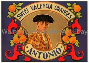 Fruit Crate Label Fine Art Print, man , approx 9.7" x 13.8" 12759 - Picture 1 of 1