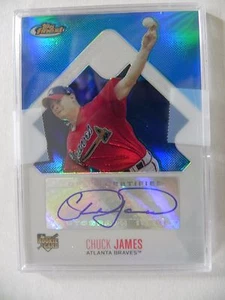 Chuck James Topps Finest Autograph RC BRAVES 26/299 2006 refractor azul - Imagen 1 de 1