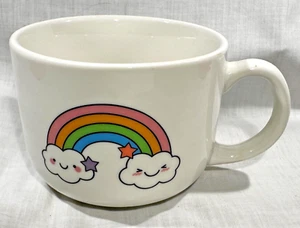 MODERN GOURMET FOODS Tazza da caffè/tè Jumbo in gres - Nuvole arcobaleno e sorridenti - Foto 1 di 6