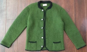 Vintage Stassny Trachten Salzburg Heavy 100% Virgin Wool Button Coat Size 35 - Picture 1 of 6