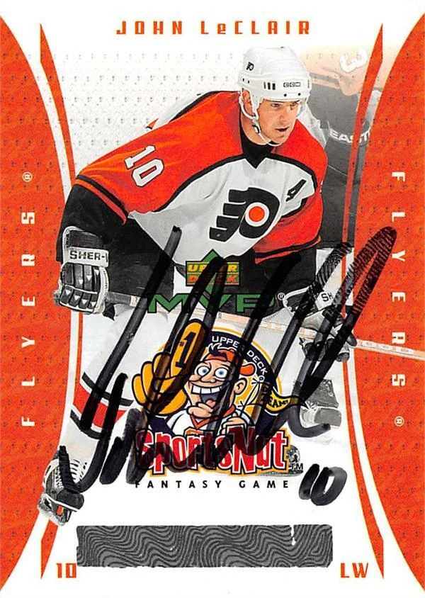 John LeClair autographed Hockey Card (Flyers) 2003 Upper Deck Sports Nut #SN66 - Image 1 of 1
