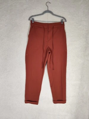 7th Avenue Women Pants Medium Orange Poly Blend High Rise Drawstring Regular Fit - Image 1 of 4