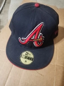 Berretto da baseball Atlanta Braves adulti 8 blu/rosso/verde cappello aderente MLB nuova era 5950 - Foto 1 di 4