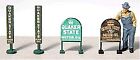 JL Innovative 472 HO Vintage Quaker State Gas Station Curb Signs (4)