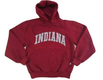 Russell Athletic INDIANA Hoodie Sweatshirt Red Pullover Mens Sz XS A29 - Image 1 of 4