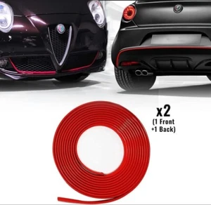 PROFILO BORDINO ROSSO ADESIVO SPESSO KIT ANTERIORE E POSTERIORE ALFA ROMEO MITO - Imagen 1 de 10
