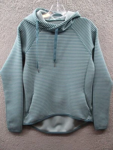 Columbia Omni Wick Advanced Evaporation Women's Teal Gray Striped Hoodie Size XS - Picture 1 of 11