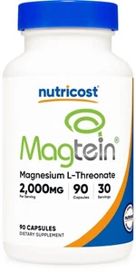 Nutricost Magtein Magnesium L-Threonate 2,000mg, 90 Capsules (30 Servings) - Picture 1 of 5