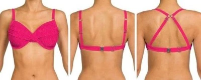 Swim Systems Dreamcatcher Azalea Shirred Underwire Bikini Top Swimwear Size 38d - Image 1 of 4