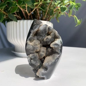 285g Druzy Sphalerite Freeform Point Stone Metallic Sparkle Crystal Geode Decor - Imagen 1 de 10