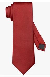 Men Tie Solid Color Red Ties Formal Necktie Gift Apparel Fancy Cute Nice - Picture 1 of 1