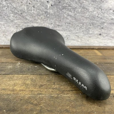 Selle San Marco Slim Line Saddle Black Racing Road Bike Seat 1990s 130mm Italy - Image 1 of 4