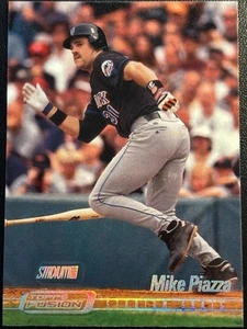 Tarjeta 2001 Topps Fusion Mika Piazza #165 New York Mets! A5 - Imagen 1 de 2