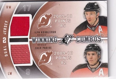 2011-12 SPx Winning Combos #WCKP Ilya Kovalchuk/Zach Parise 2 Dual Jersey - Image 1 of 2