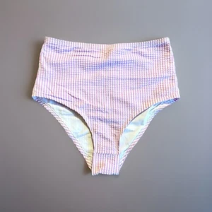 J.Crew lavender Seersucker high waisted bikini bottoms, XS - Picture 1 of 3
