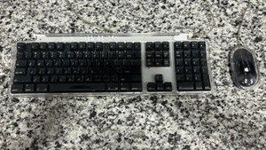 Vintage Apple Desktop Mac M7803 Pro USB Wired Keyboard Clear Black and Mouse - Afbeelding 1 van 12