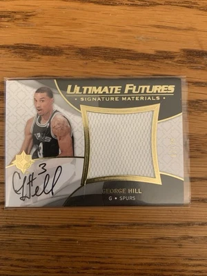 2008-09 ULTIMATE COLLECTION #UMR-GH GEORGE HILL AUTOGRAPH JERSEY RC #02/25 SPURS - Image 1 of 4
