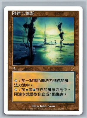 Magic The Gathering CHINESE 7th Edition Adarkar Wastes #325/350 MTG TCG CCG - Image 1 of 2