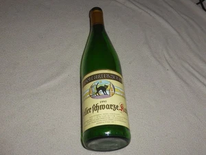 1995 FRANZ REH & SOHN SCHMARZE KATZ CALIFORNIA WINE BOTTLE EMPTY BLACK CAT VTG - Picture 1 of 4