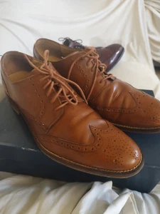 COLE HAAN GRAND OS MENS WING TIP BROWN LEATHER OXFORD SHOES, 12D - Picture 1 of 7