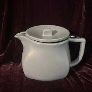 Tea Forte Fiore Ceramic Teapot with Infuser and Lid, Stone Blue, 24 Oz. - Picture 1 of 12