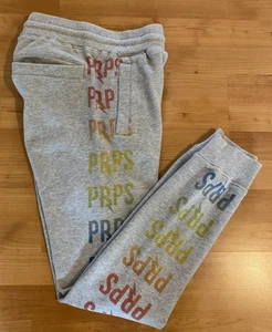 Felpa PRPS Uomo Grigio Taglia S "Bruised Never Broken" Logo Joggers Streetwear - Foto 1 di 13