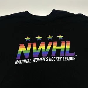 NWHL National Women’s Hockey League Shirt WOMEN XL PRIDE Rainbow LGBTQI+ schwarz - Bild 1 von 11