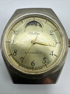 Reloj mecánico GT Stellar vintage fase lunar para hombre funciona esfera champán - Imagen 1 de 12
