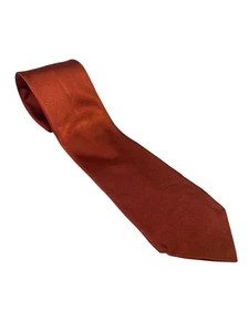 Vintage Dior Signature Tie 100% Italian Silk Orange - Picture 1 of 4