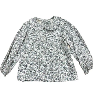 Marco & Lizzie Girls Floral Long Sleeve Blouse With Peter Pan Collar NWT - Picture 1 of 5