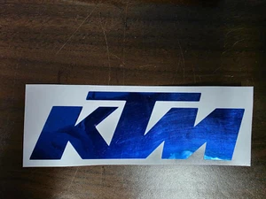 KTM Royal Blue Chrome Decal Sticker 2"x6" - Bild 1 von 1