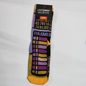 Lootcrate Lootwear Star Trek Tea Earl Grey Hot Multicolor Crew Socks 6-12 New - Picture 1 of 2