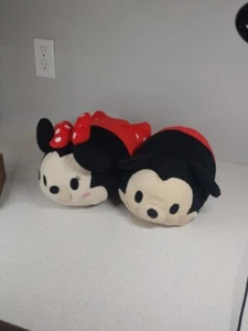 Mickey Mouse Minnie Mouse Pair Tsum Tsum Disney Store 12" Medium - Picture 1 of 13