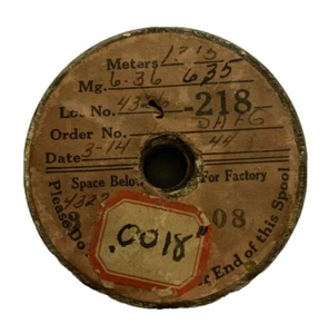 "Alambre fino de tungsteno vintage de 0,0018"" de diámetro 1315 metros NOS General Electric" - Imagen 1 de 1
