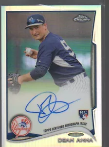 DEAN ANNA 2014 TOPPS CHROME REFRACTOR AUTO ROOKIE CARD #212 /499 - Picture 1 of 1