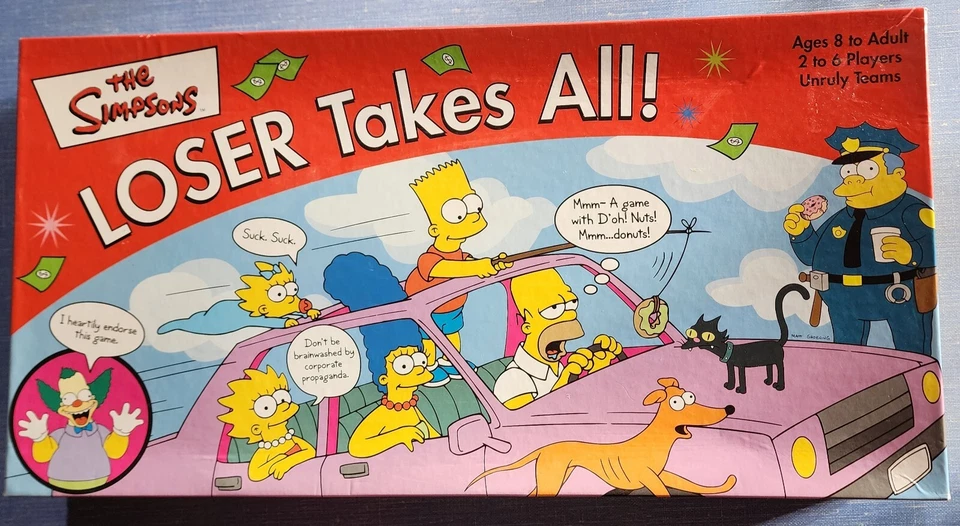 The Simpsons Loser Takes All - The Dys-DIVERTIDO-jogo de festa funcional 2001 99% COMPLETO  - Imagem 1 de 4