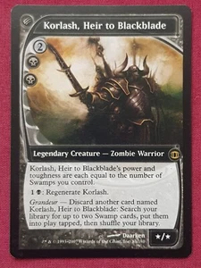Magic The Gathering FUTURE SIGHT KORLASH HEIR TO BLACKBLADE black card MTG - Picture 1 of 2