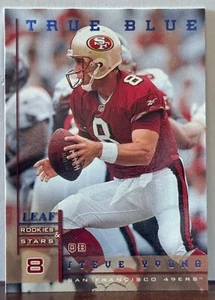1998 Donruss Leaf Rookies & Stars TRUE BLUE INSERT #126 Steve Young F8 - Bild 1 von 1