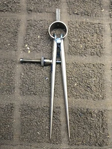 Lufkin Rule Round Leg Spring Divider Solid Nut 4" - Picture 1 of 9