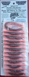 Kelly's Plow Jockey plastic worm *NEW* Peachie Natural*card of 12 - Picture 1 of 1