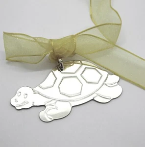 925 Silber Hängedeko für Junge, Schildkröte - Rohsilber - Bild 1 von 1
