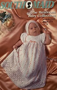 Heirloom Baby Collection: thread crochet christening gown 0-12, curtains, pillow - Picture 1 of 2