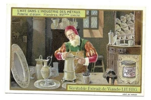 Poterie d'étain - L'Art dans l'industrie des métaux - Chromo Liebig - Trade card - Picture 1 of 2