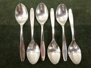 6 schöne alte versilberte Oliver & Bower Kaffeelöffel - Bild 1 von 1