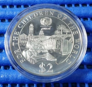 1997 Singapore UNICEF Children of the World Commemorative $2 Silver Proof Coin - Picture 1 of 5