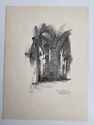 Old Antique Vintage Pencil Drawing Print 1927 St Giles's Cathedral South Aisle