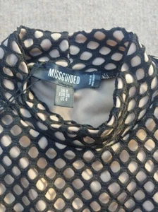 Missguided Dress Layered Mesh and Black Fishnet Body Con Stretch Goth Sz 4 NEW - Picture 1 of 11