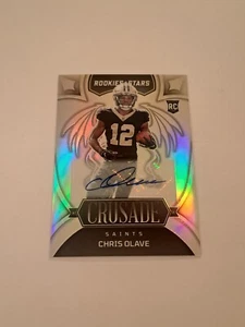2022 Rookie And Stars Chris Olave Auto #/75 Rookie Crusade Prizm In Toploader - Picture 1 of 5