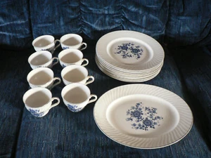 VINTAGE 19-TEILIGES WEDGEWOOD & CO ROYALBLAU IRONSTONE ENGLAND GESCHIRRSET - Bild 1 von 10