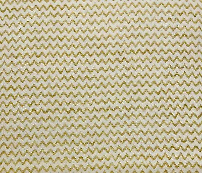 P KAUFMANN CASEY YOLK YELLOW CHEVRON WOVEN LINEN MULTIUSE FABRIC BY YARD 54"W - Image 1 of 4
